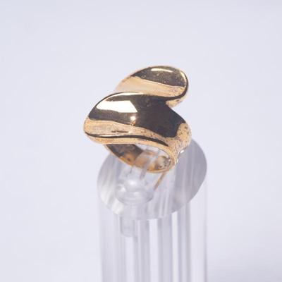 925 Sterling Silver Gold-Tone Statement Ring Size 6.5