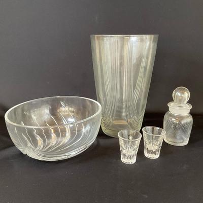 Vintage Modern Glass Bowl , Vase & More