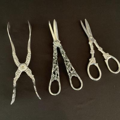 Vintage Grape Shears, Scissors And Tongs