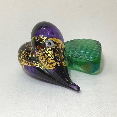 Robert Held Art Glass Paper Weight & Friend