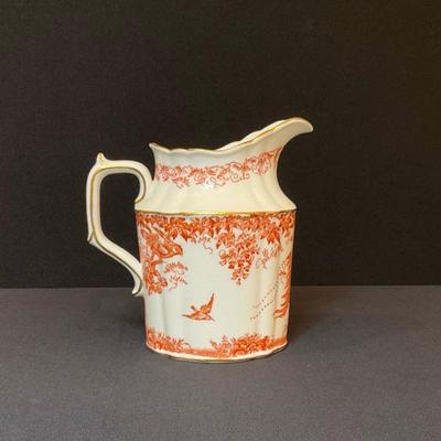 Royal Crown Derby Red Aves Cream Pitcher