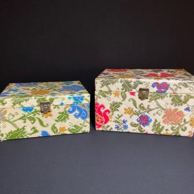 Two Vintage Sewing Boxes With Mystery Contents