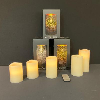 Moving Flame Battery Operated LED Candles With Remote