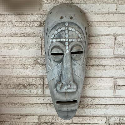 Vintage Hand Carved Wood African Mask