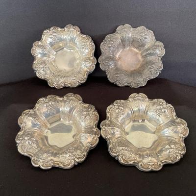 Reed & Barton Francis Nut Dish Set Of 4 Sterling Silver