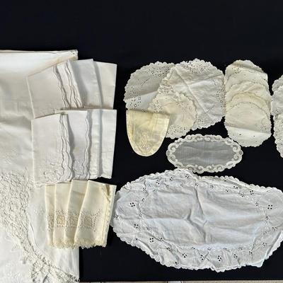 White Vintage Linens + Doilies
