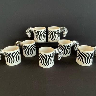 Zebra Coffee Mugs- Set Of 7