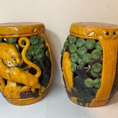 Pair of Chinese Garden Seats