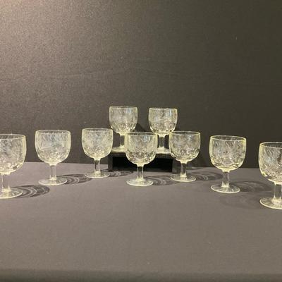Vintage Crystal Cut Water Goblets