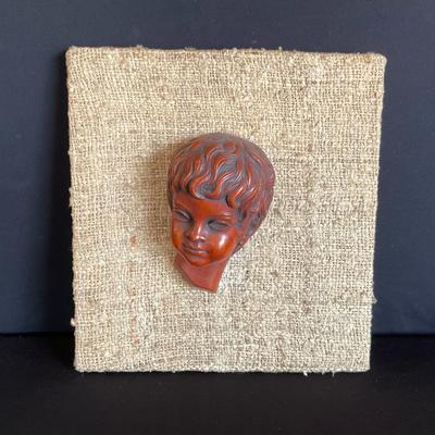 Mounted Carved Wooden Head