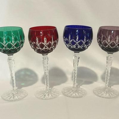 Set of Four Bohemian Crystal “Arabella” Wine Glasses by Ajka #2