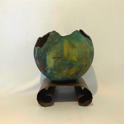 Williams Kj Copper Matte Raku Vase 