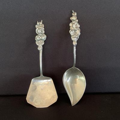 Reed & Barton Sterling Silver Jelly Spoon And Sugar Scoop