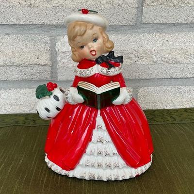 Vintage 1956 Napco Christmas Caroler Girl With Hat CX2266B