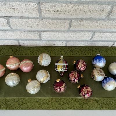 Vintage Christmas Glass Ball Ornaments  