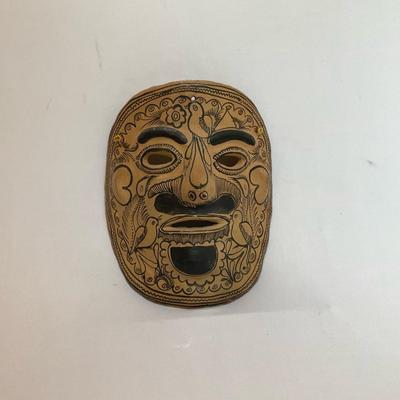 Terracotta Mask With Black Paint
