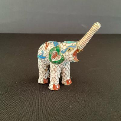 Vintage Miniature Cloisonné Elephant