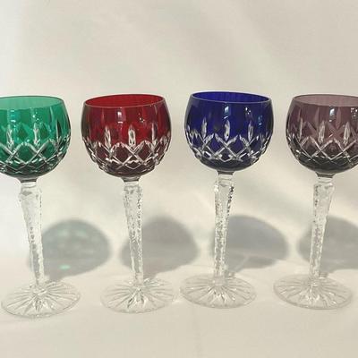 Set of Four Bohemian Crystal “Arabella” Wine Glasses by Ajka #3