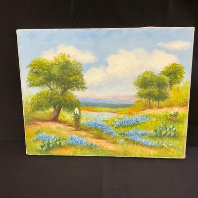 Wild Flowers And Cactus Original Painting 