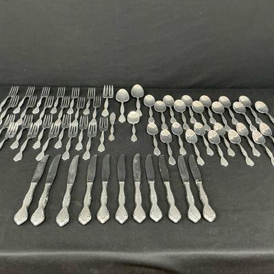 62 Piece Satin Cantana Community Stainless Steel Flatware  