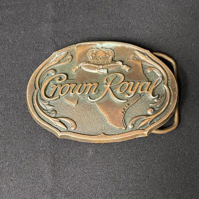 Crown Royal Brass Belt Buckle 