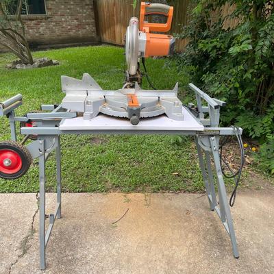 Ridgid 10” Circular Saw And Mobil/Folding Power Tool Stand 