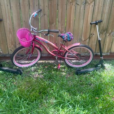 Children’s Bicycle And 2 Jetson Scooters 
