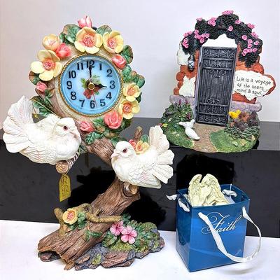 “Angel Star” Dove Clock, and Decor Gift Set 

