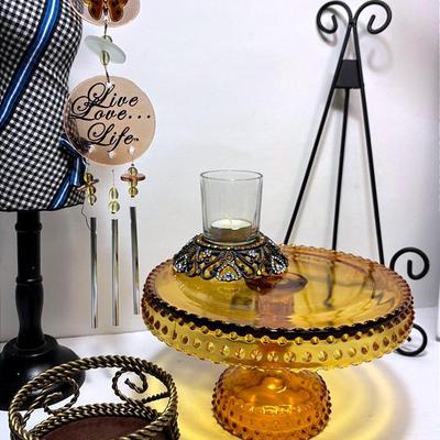 “L.E. Smith” Hobnail Cake Stand and More