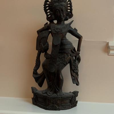 Rosewood Indonesian Dancer Statue