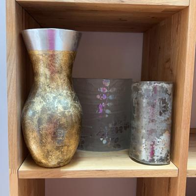 Vase & Decorative Glass Trio