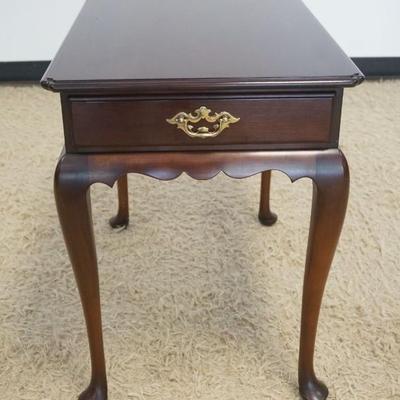 1226	STATTON *PRIVATE COLLECTIONS* BLACK CHERRY 1 DRAWER STAND, APPROXIMATELY 19 IN X 28 IN X 25 IN H
