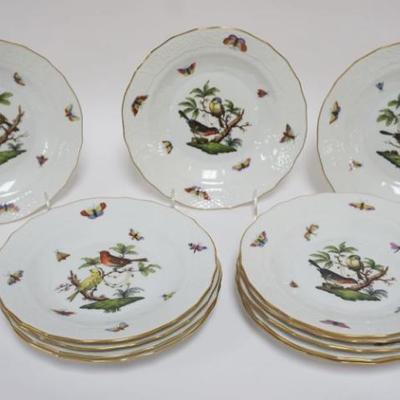 1002	HEREND ROTHSCHILD BOWLS, 12-8 1/4 IN SHALLOW BOWLS
