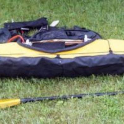 1181	FEATHER CRAFT 14 FOOT KAYAK FOLDING SET IN BACKPACK
