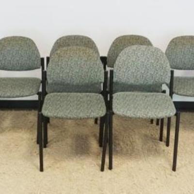 1190	SET OF 10 UPHOLSTERED MODERN STYLE CHAIRS, 2 ARM, SOME STAINING
