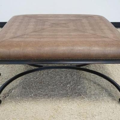 1201	ETHAN ALLEN LARGE CUSTOM UPHOLSTERED OTTOMAN, APPROXIMATELY 42 IN X 42 IN X 20 IN H
