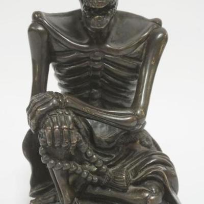1030	BRONZE SCULPTURE OF SKELETON SIGNED & DATED MATUSUSE 1893, APPROXIMATELY 8 1/2 IN HIGH
