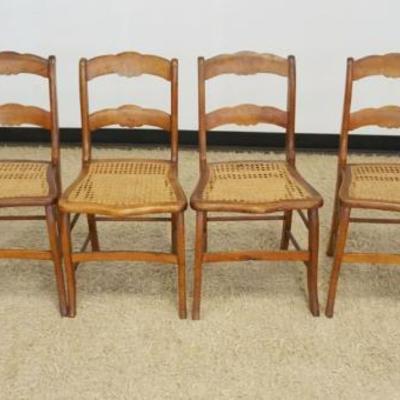 1273	SET OF 6 CANE SEAT SABRE LEG CHAIRS
