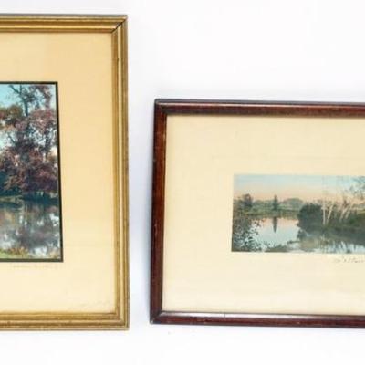 1105	2 SIGNED WALLACE NUTTING PRINTS, *AN OCTOBER ARRAY*, LARGEST APPROXIMATELY 9 IN X 13 IN OVERALL
