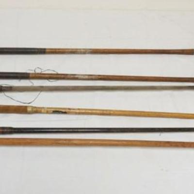 1035	GROUP OF ASSORTED VINTAGE WOOD SHAFT GOLF CLUBS
