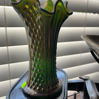 Carnival glass vase