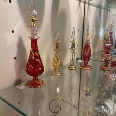 Russian perfume bottles hand blown 
