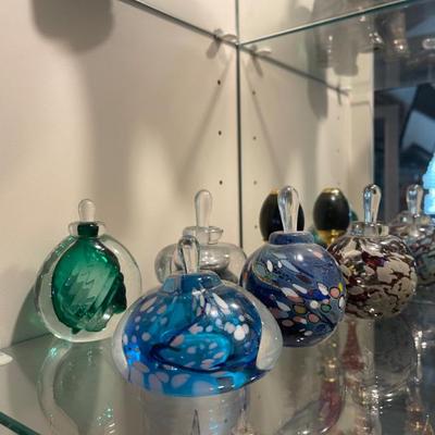 Murano  glass perfume bottle collection 
