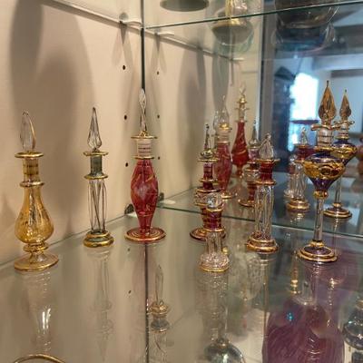 Hand blown perfume bottles 