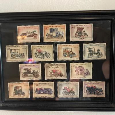 Stamp collection framed