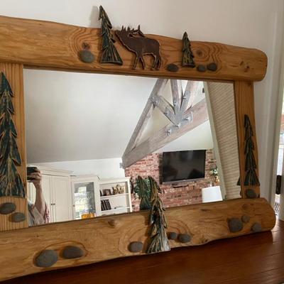 Hand carved mirror 