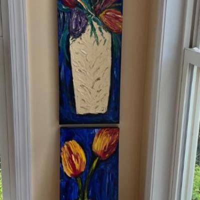 Pair of original art paintings