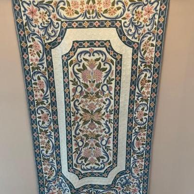 Crewelwork tapestry wall hanging