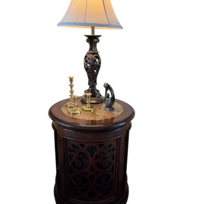 Round side table lamp