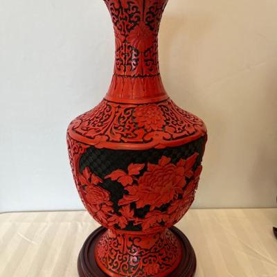 Cinnabar vase